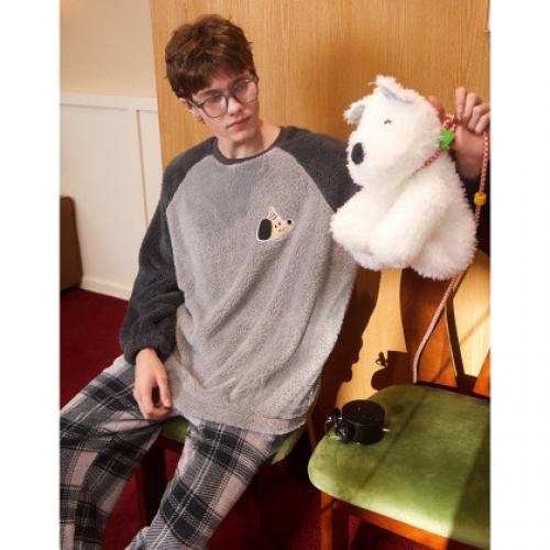 【原创IP】睡衣男冬季厚款珊瑚绒保暖柔软手感家居服套装可外穿