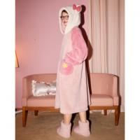 Gukoo/果壳【加绒加厚】睡衣女秋冬甜美少女连帽高级感女士家居睡袍可外穿