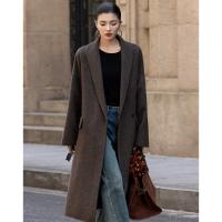 【韩风大女主】冬季静奢老钱绵羊毛双面呢温暖舒适大衣外套女长款