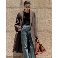 【韩风大女主】冬季静奢老钱绵羊毛双面呢温暖舒适大衣外套女长款