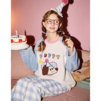 Gukoo/果壳【原创IP】睡衣女秋冬加厚北极绒派对小狗系列家居服套装可外穿