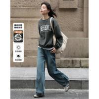 【内里加绒款】2024冬保暖实穿个性字母刺绣立体时髦卫衣女