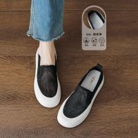 2024夏季时尚简约仙女蝴蝶透气网面厚底通勤日常一脚蹬渔夫鞋