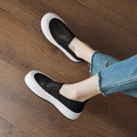 2024夏季时尚简约仙女蝴蝶透气网面厚底通勤日常一脚蹬渔夫鞋