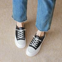 2024夏季舒适百搭花朵网面拼接日常通勤厚底轻便撞色女休闲鞋