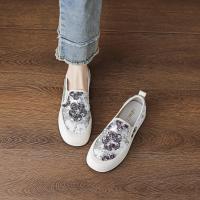 2024春夏新款时尚潮流休闲度假日常通勤百搭小花厚底一脚蹬