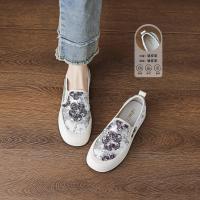 2024春夏新款时尚潮流休闲度假日常通勤百搭小花厚底一脚蹬