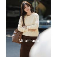 【新年时尚碎片】冬季复古立体花朵线衫圆领长袖藏肉针织衫女上衣