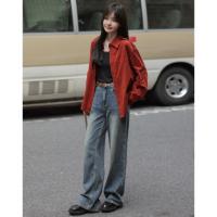 【韩系时尚款】2024冬款分割线设计细坑条长袖衬衫女