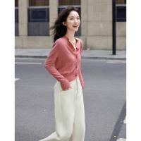 【童趣针织开衫】2024冬元气减龄皮粉缤纷刺绣点缀设计针织衫