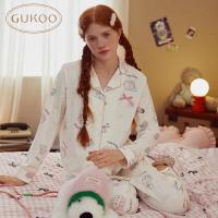 Gukoo/果壳睡衣春秋款HelloKitty联名孕妇装新款女士家居服套装C