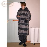 Gukoo/果壳睡衣冬季迪士尼联名新款条纹简约保暖男士家居服套装D