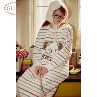 Gukoo/果壳睡裙女秋冬软绵绵雪尼尔mikko联名女家居服睡裙S824423220F01