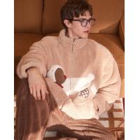 【原创IP】睡衣男秋冬加厚北极绒保暖软糯开衫家居服套装可外穿