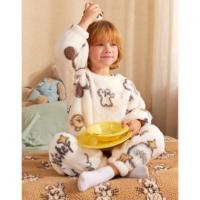 【米奇家族系列】儿童睡衣秋冬加厚北极绒卡通满印家居服套装