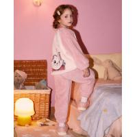 【迪士尼-玛丽猫】女童睡衣秋冬加厚珊瑚绒卡通可爱家居服套装