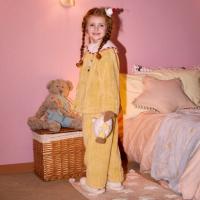 【MIKKO联名】女童睡衣秋冬加绒加厚开衫舒棉绒家居服套装