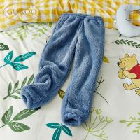 Gukoo/果壳睡裤冬季情侣睡裤珊瑚绒居家裤新款长裤女士裤子D