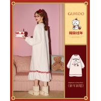 【轻红品系列】睡衣女秋加厚加绒高级感MIKKO系列睡裙可外穿