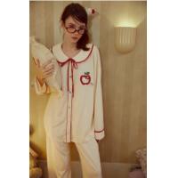Gukoo/果壳睡衣女春秋款HelloKitty联名新款纯棉女士家居服套装A