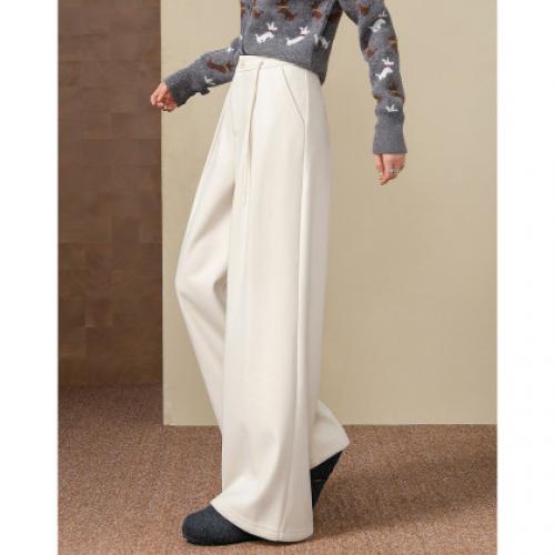 【绒暖世界】醇厚保暖25冬抽绳褶皱阔腿遮肉显瘦休闲裤女高级感