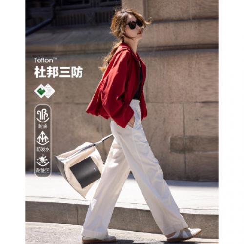 【敢野行动】春秋黑科技三防连帽气质抽褶小个子短款气质女式外套