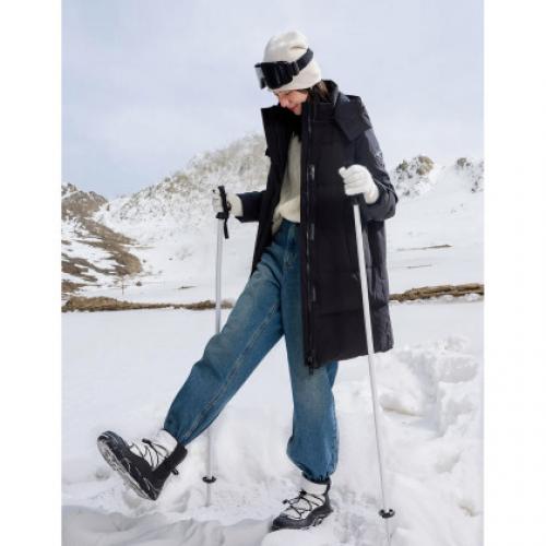 【三防】冬季保暖90鸭绒防风连帽魔术贴中长款羽绒服外套