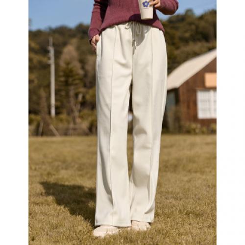 【纯白都市】春秋职场百搭休闲阔腿裤时尚舒适通勤直筒裤子女