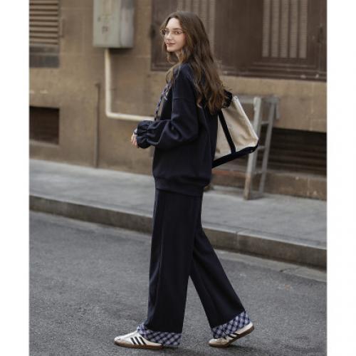 唐狮2026秋冬季女套装两件套卫衣女连帽v领印花裤子套装超好看