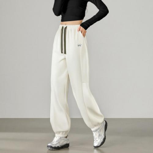 唐狮2026秋冬季新款休闲长裤女宽松净色百搭卫裤束脚裤时尚潮流