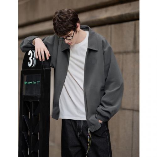 唐狮2026秋季新款夹克外套男飞行夹克翻领休闲宽松短款教练服潮流