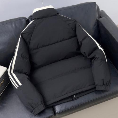 唐狮2026秋冬季情侣短款羽绒服立领袖子撞色拼条男款羽绒外套女士