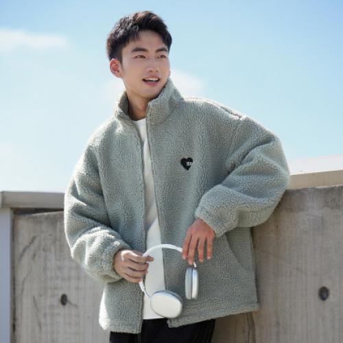 唐狮2026秋冬季加厚外套短款立领情侣同码仿羊羔毛外套保暖时尚潮