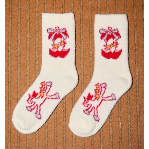 Gukoo/果壳袜子女新款冬家居袜睡眠袜保暖袜珊瑚绒袜地板袜