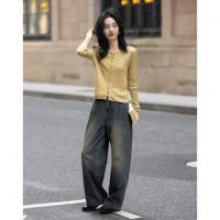 【温柔暖黄针织衫】冬款显瘦气质长袖亲肤感套头衫女