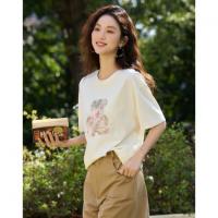 【230G阳光棉】夏季轻龄感卡通贴布绣打底衫弹力短袖女式t恤