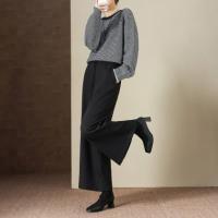 【保暖小火炉】九分阔腿25冬抽绳松紧腰遮肉显瘦休闲裤女高级感