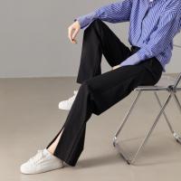 【九分锥形裤】微弹女裤中腰口袋拉链水洗裤子女秋