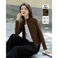 【细腻双面绒】秋季城市运动风弧线分割高弹修身舒适休闲女式外套