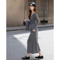 【静奢哲学】冬季气质立领宽松马甲高弹收腰连衣裙套装女式两件套