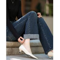 【拉毛小暖炉】手擦喇叭裤25冬辑线磨白显瘦藏肉牛仔裤女高级感