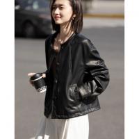 【环保PU】2026春都市圆领立体充棉分割线装饰挺括女式夹克外套