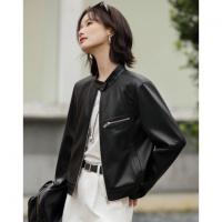 【复古街区】2026春机车风立领不对称分割宽松短款小个子女式外套