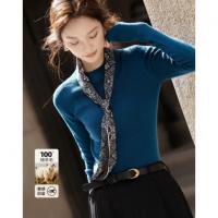 【无缝一体100绵羊毛】秋季可机洗精纺半高领线衫针织衫女上衣