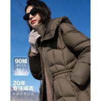 【量感暖核】冬季小火炉90鸭绒假两件双翻领长款保暖女式羽绒服