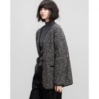 【暖冬情书】冬季小火炉90鸭绒V领麂皮绒拼接包边夹色女羽绒服