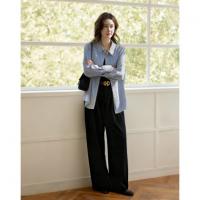 【有迹可循】春秋中性风条纹拼接衬衫宽松藏肉通勤好搭衬衣女上衣