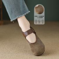 2024年春季新款潮流韩系百搭舒适拼接撞色圆头玛丽珍女单鞋