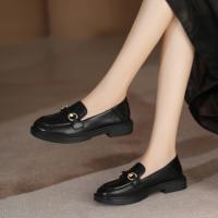 2023春季圆头舒软平跟乐福鞋女单鞋