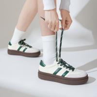 2025年春秋时尚潮流复古运动休闲百搭撞色接德训鞋女休闲鞋